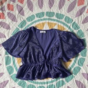 Urban Outfitters Shimmering Blue Blouse